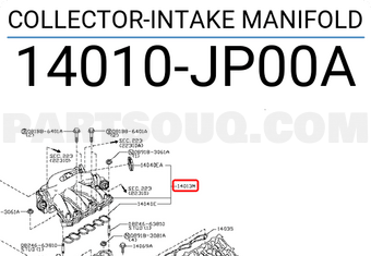 Nissan 14010JP00A COLLECTOR-INTAKE MANIFOLD