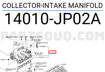 Nissan 14010JP02A COLLECTOR-INTAKE MANIFOLD