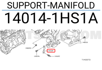 Nissan 140141HS1A SUPPORT-MANIFOLD