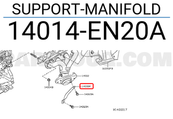 Nissan 14014EN20A SUPPORT-MANIFOLD