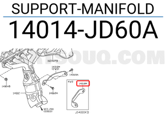 Nissan 14014JD60A SUPPORT-MANIFOLD