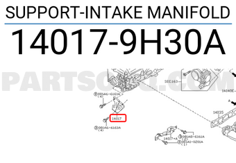 Nissan 140179H30A SUPPORT-INTAKE MANIFOLD