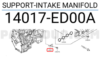 Nissan 14017ED00A SUPPORT-INTAKE MANIFOLD