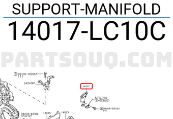 Nissan 14017LC10C SUPPORT-MANIFOLD