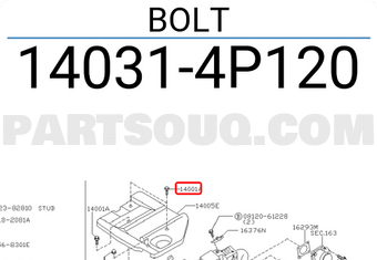 Nissan 140314P120 BOLT