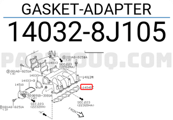 Nissan 140328J105 GASKET-ADAPTER