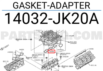 Nissan 14032JK20A GASKET-ADAPTER