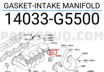 Nissan 14033G5500 GASKET-INTAKE MANIFOLD