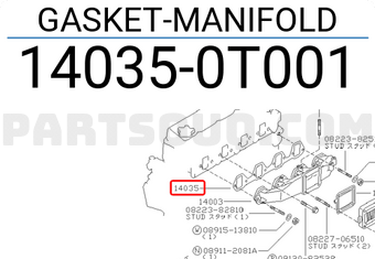 Nissan 140350T001 GASKET-MANIFOLD