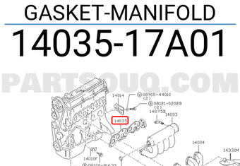 Nissan 1403517A01 GASKET-MANIFOLD
