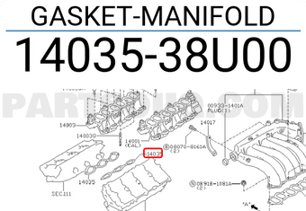 Nissan 1403538U00 GASKET-MANIFOLD