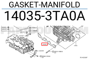 Nissan 140353TA0A GASKET-MANIFOLD