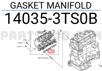 Nissan 140353TS0B GASKET MANIFOLD