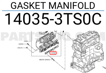 Nissan 140353TS0C GASKET MANIFOLD