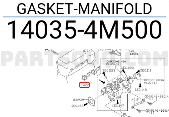 Nissan 140354M500 GASKET-MANIFOLD