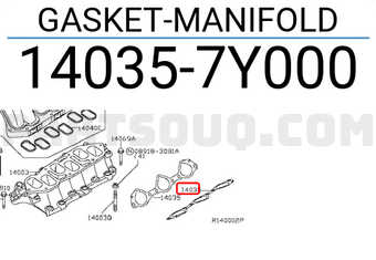 Nissan 140357Y000 GASKET-MANIFOLD