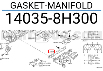 Nissan 140358H300 GASKET-MANIFOLD