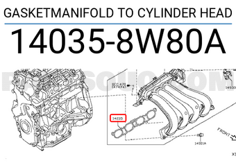 Nissan 140358W80A GASKETMANIFOLD TO CYLINDER HEAD