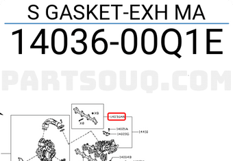 Nissan 1403600Q1E S GASKET-EXH MA