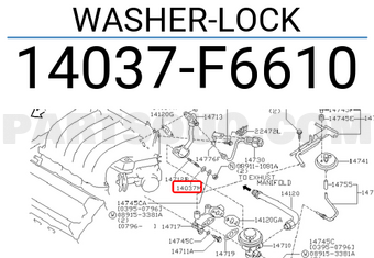 Nissan 14037F6610 WASHER-LOCK