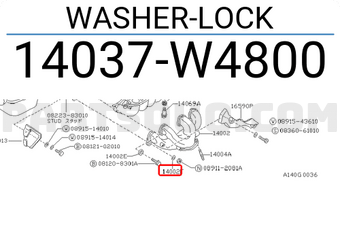 Nissan 14037W4800 WASHER-LOCK