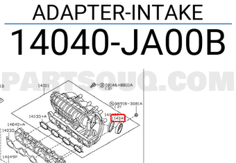 Nissan 14040JA00B ADAPTER-INTAKE