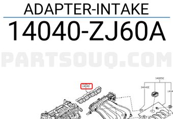 Nissan 14040ZJ60A ADAPTER-INTAKE