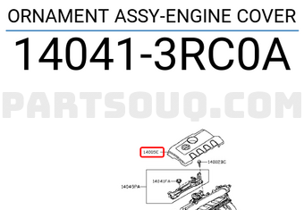 Nissan 140413RC0A ORNAMENT ASSY-ENGINE COVER
