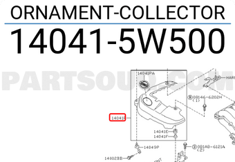 Nissan 140415W500 ORNAMENT-COLLECTOR