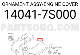 Nissan 140417S000 ORNAMENT ASSY-ENGINE COVER