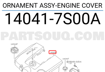 Nissan 140417S00A ORNAMENT ASSY-ENGINE COVER