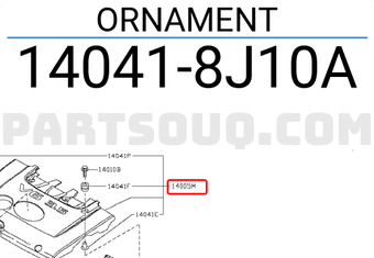 Nissan 140418J10A ORNAMENT