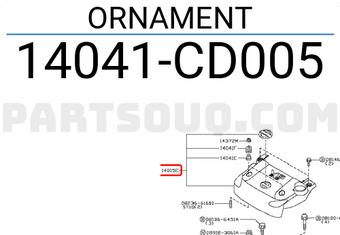 Nissan 14041CD005 ORNAMENT