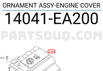 Nissan 14041EA200 ORNAMENT ASSY-ENGINE COVER