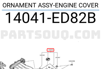 Nissan 14041ED82B ORNAMENT ASSY-ENGINE COVER