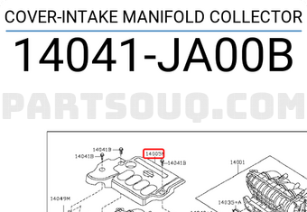 Nissan 14041JA00B COVER-INTAKE MANIFOLD COLLECTOR
