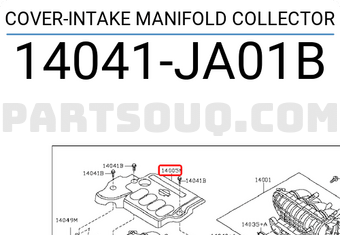 Nissan 14041JA01B COVER-INTAKE MANIFOLD COLLECTOR