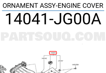 Nissan 14041JG00A ORNAMENT ASSY-ENGINE COVER