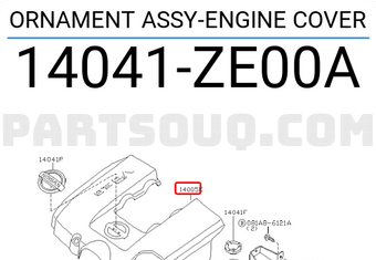 Nissan 14041ZE00A ORNAMENT ASSY-ENGINE COVER