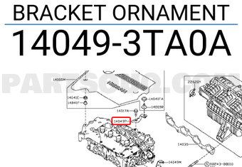 Nissan 140493TA0A BRACKET ORNAMENT