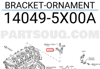 Nissan 140495X00A BRACKET-ORNAMENT