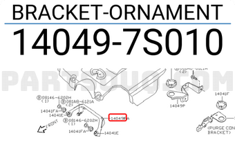 Nissan 140497S010 BRACKET-ORNAMENT