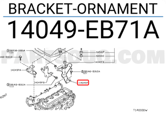 Nissan 14049EB71A BRACKET-ORNAMENT