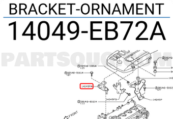 Nissan 14049EB72A BRACKET-ORNAMENT