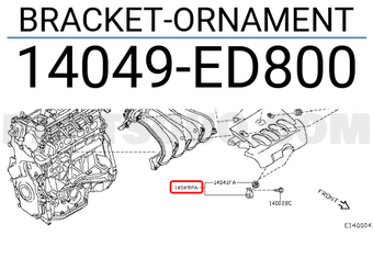 Nissan 14049ED800 BRACKET-ORNAMENT