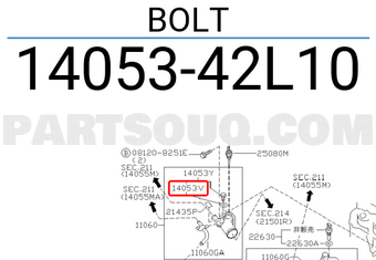 Nissan 1405342L10 BOLT