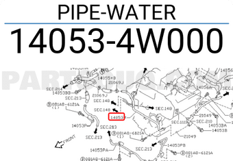 Nissan 140534W000 PIPE-WATER