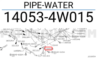 Nissan 140534W015 PIPE-WATER