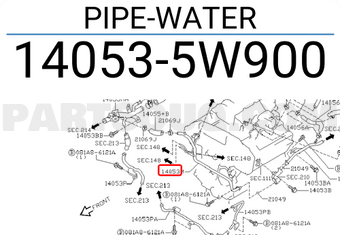 Nissan 140535W900 PIPE-WATER