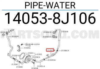 Nissan 140538J106 PIPE-WATER